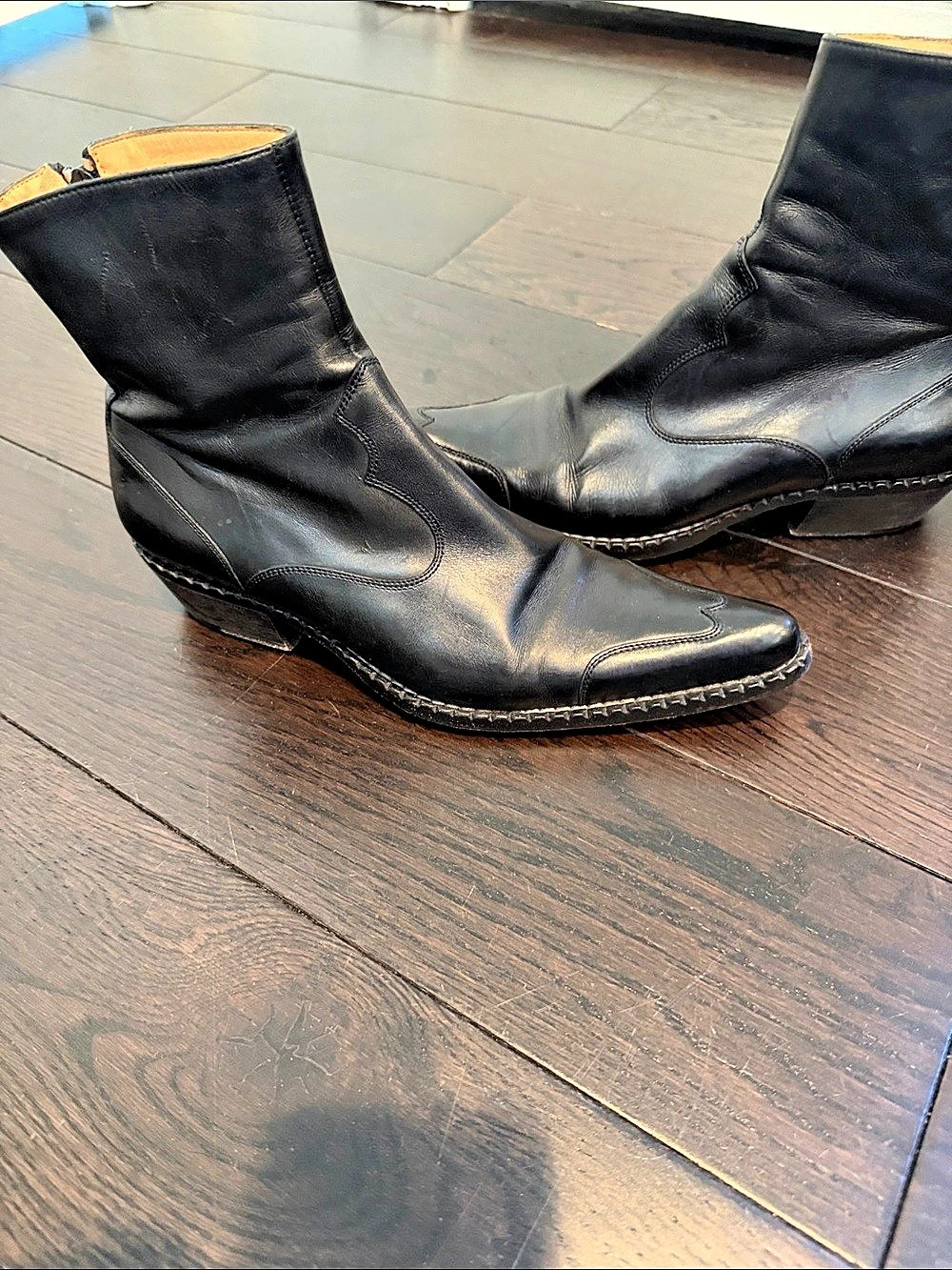 Free Lance Black Leather Ankle Boots EU 37